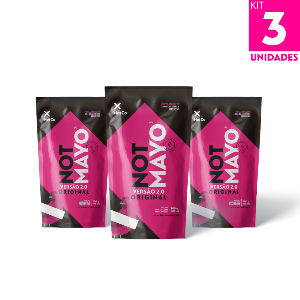Kit Maionese Vegetal NotCo NotMayo Sachê 200g