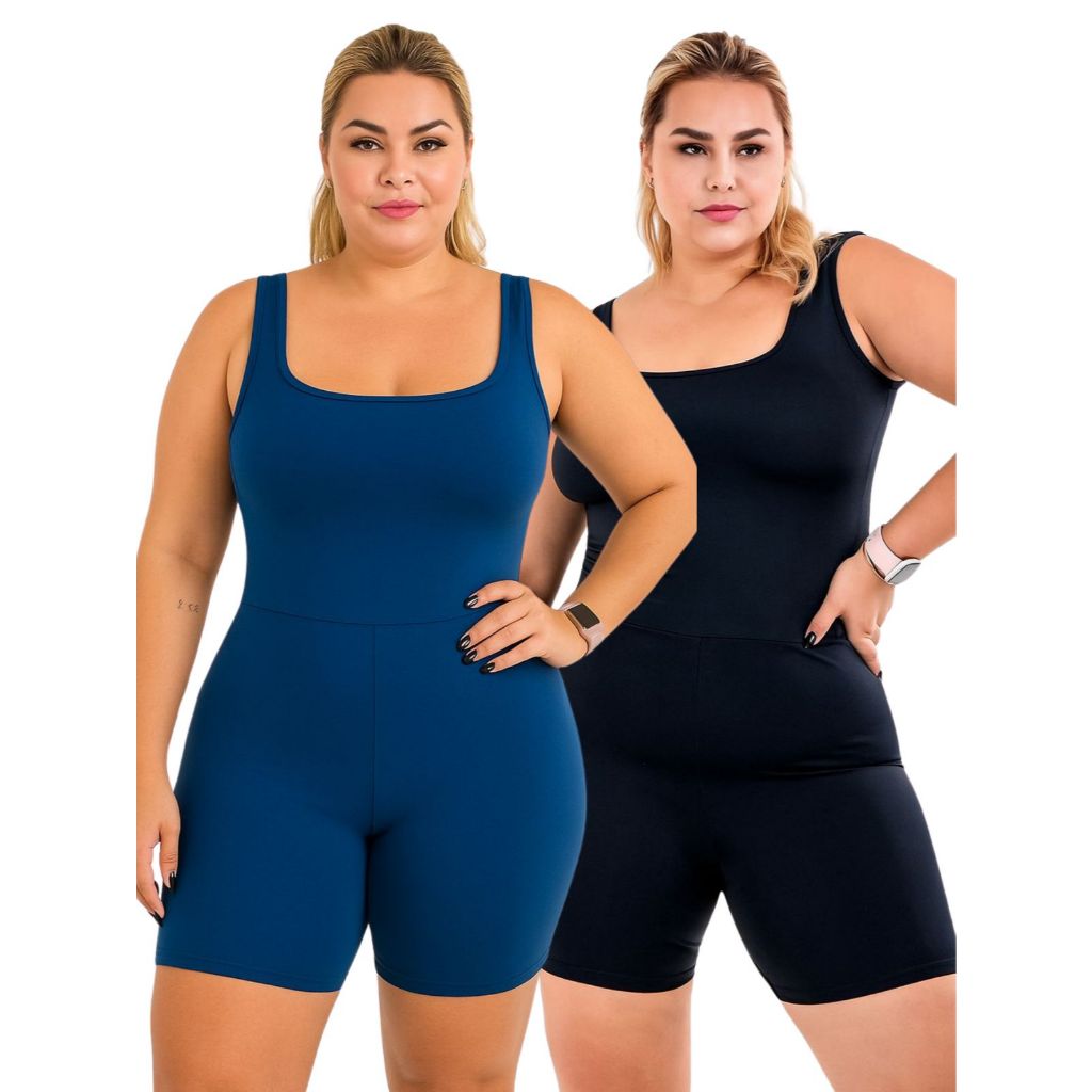 Kit 2 Maiôs Natação Hidroginástica Plus Size