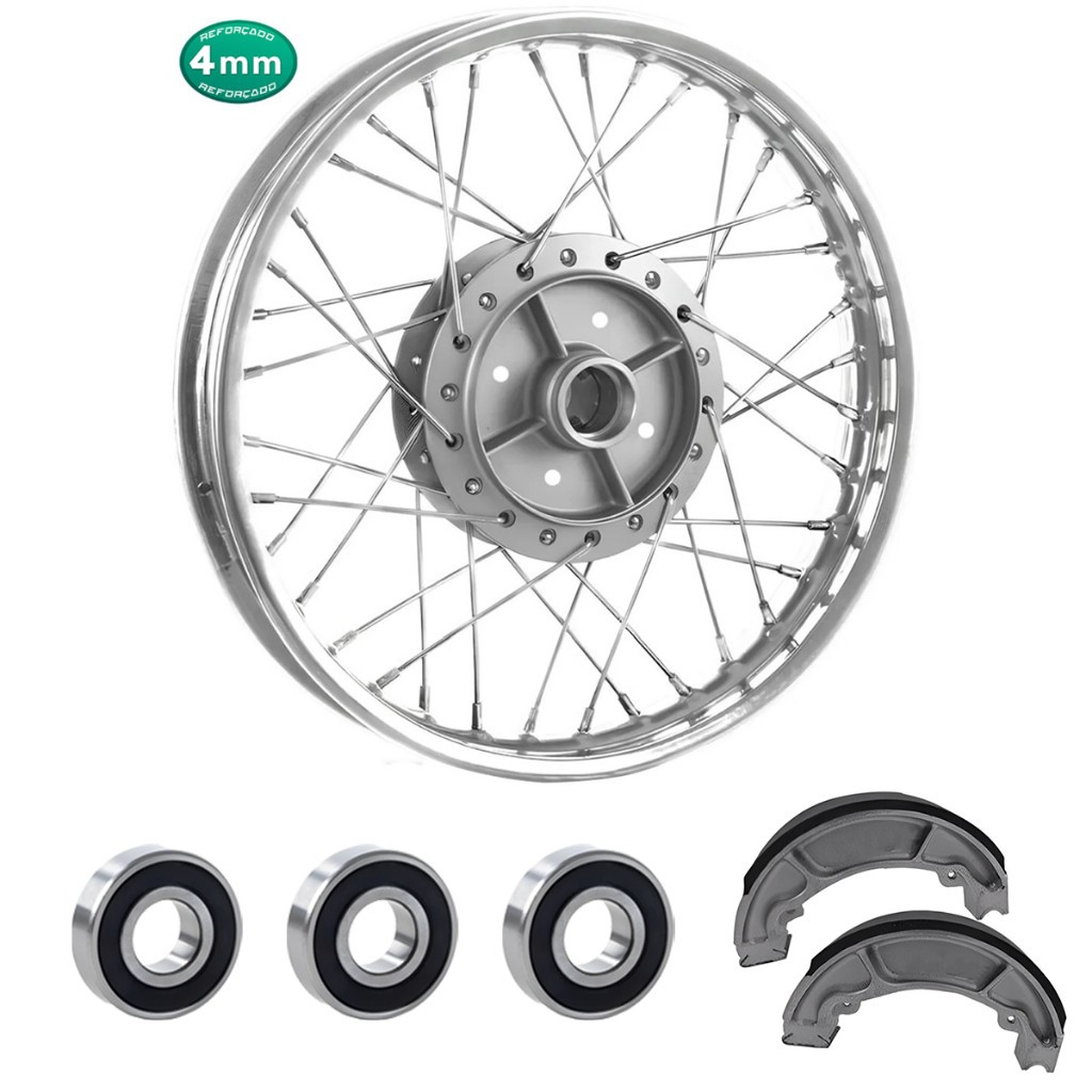 Roda Traseira Ybr 125 00/08 Factor 125 Montada Alinhada 4mm