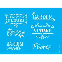 Stencil Opa 15x20 Frases Para Jardim 15x20 OPA 2884