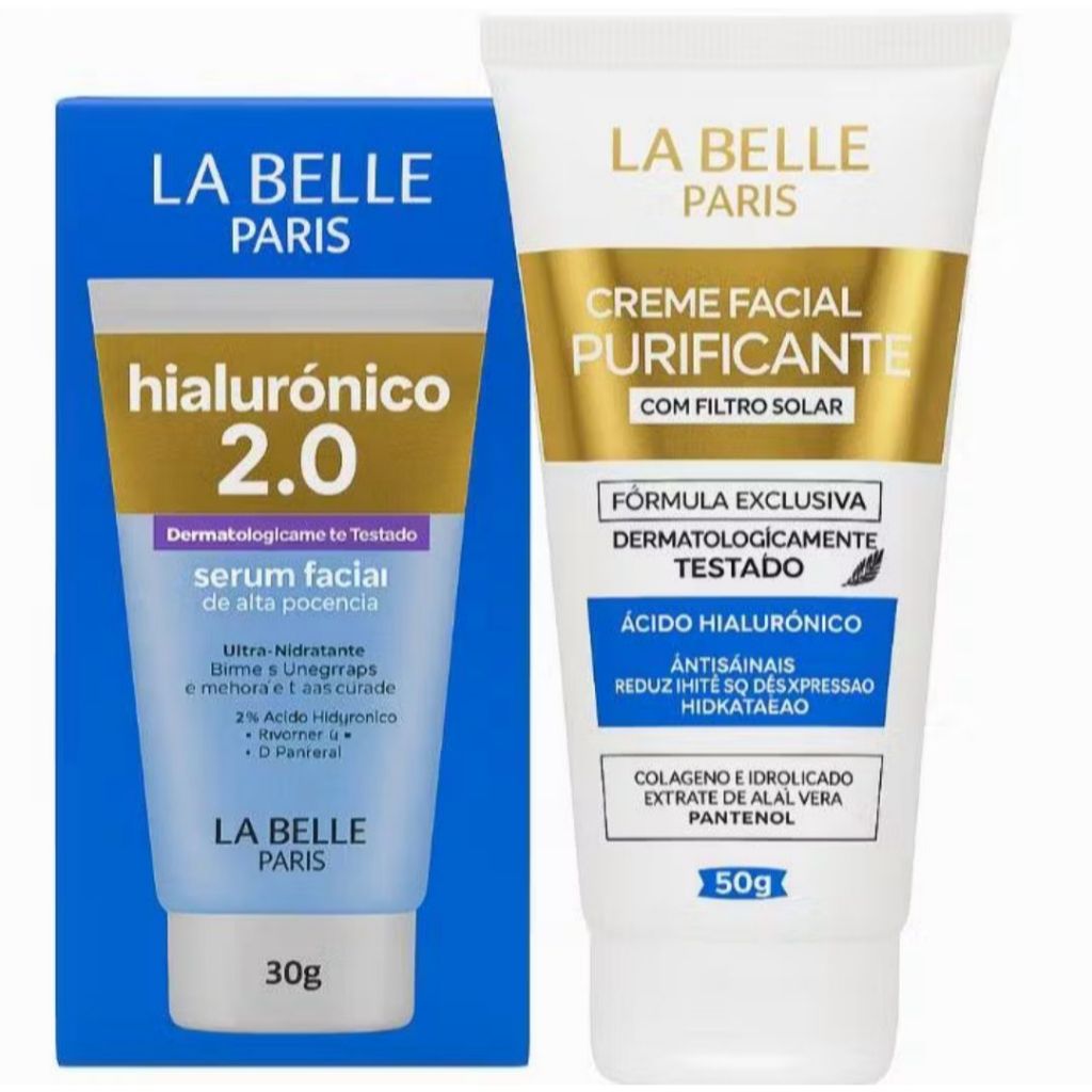 Kit Facial La Belle Paris Sérum+Creme HIALURONICO