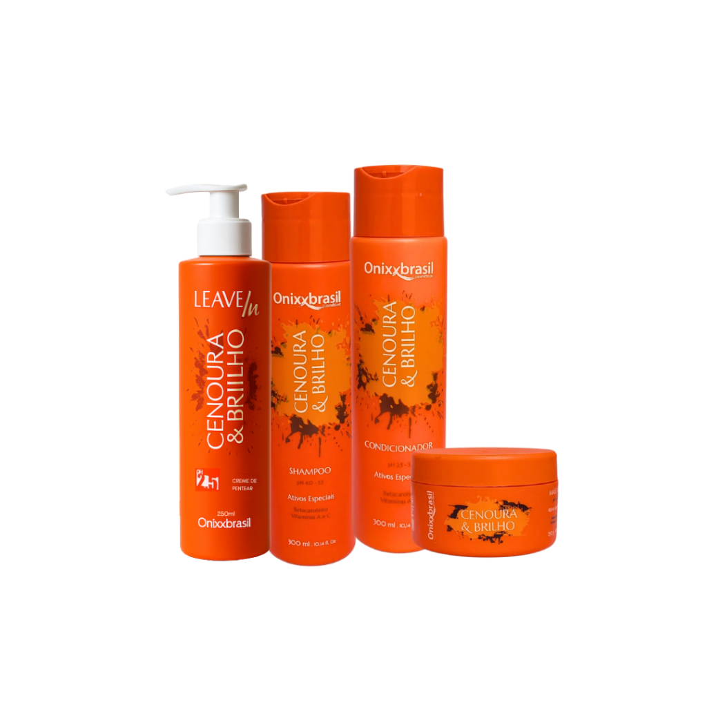 Kit Home Care Cenoura E Brilho (sh+cond+leave In+masc) Onixx Brasil
