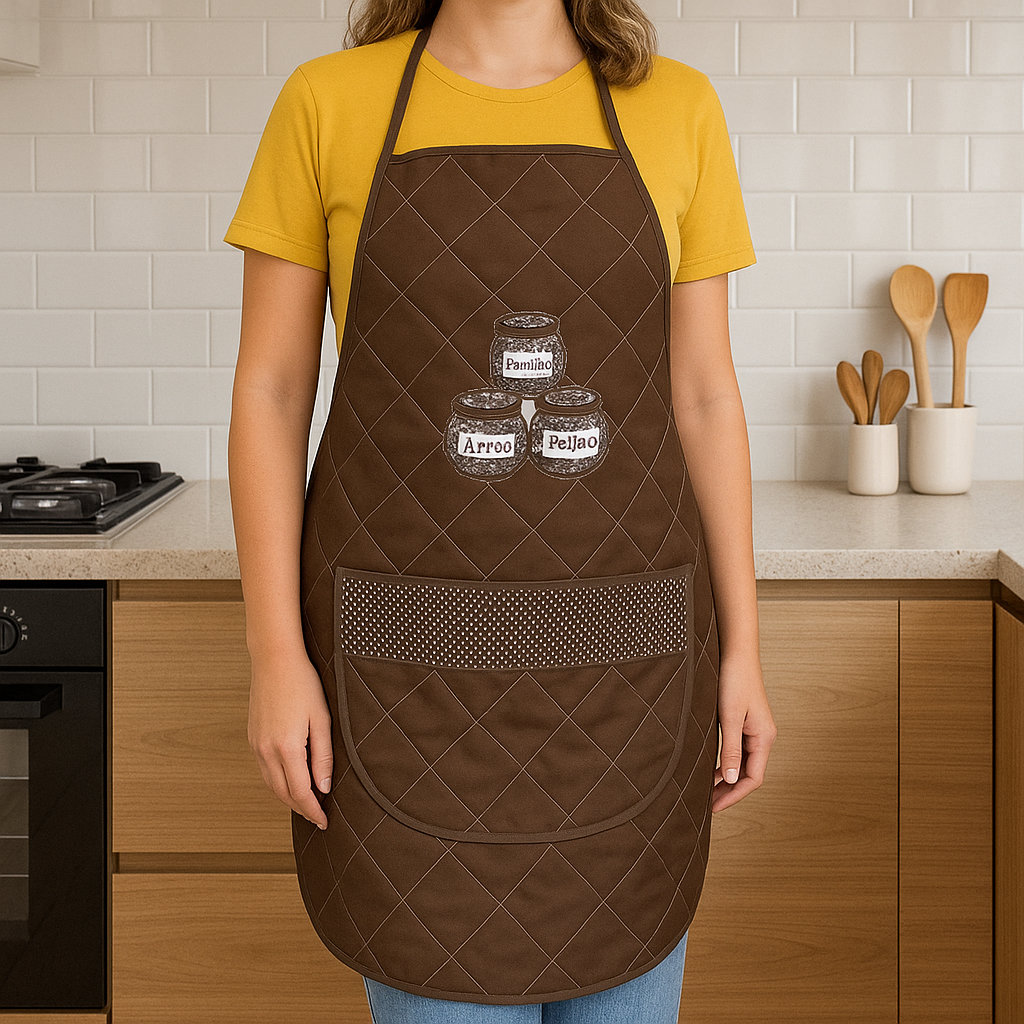 Avental Impermeável Bordado Com Bolso em Oxford de Alta Qualidade em Oferta na Shopee