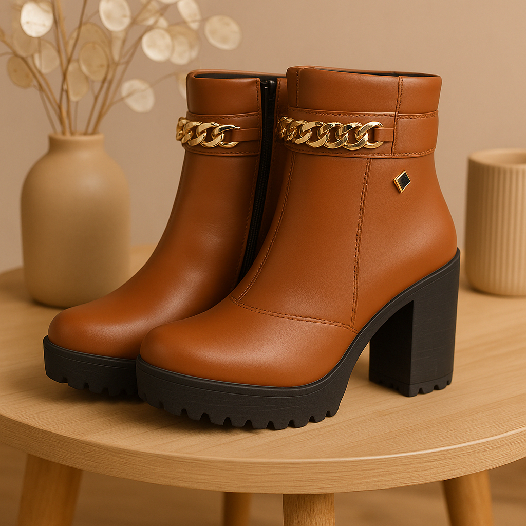 Bota Coturno Feminina Caramelo: Onde Comprar | BuscaProdutos