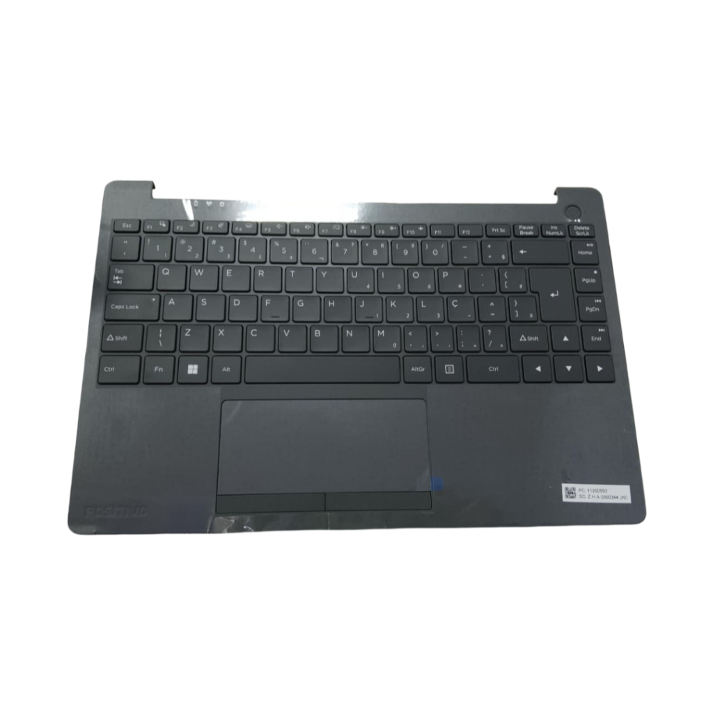 Carcaça + Teclado  Notebook Positivo Master N8440 Cinza Chumbo
