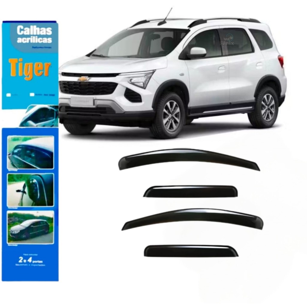 Calha de Chuva Spin 4 Portas 2012 A 2025 Calha de Chuva Spin 4 Portas 2012 A 2025