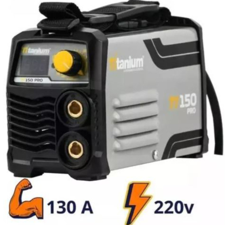 Detalhes do Inversora de Solda TI150 Pro Kit 220V + Óculos de Solda Automático – Titanium Platina
