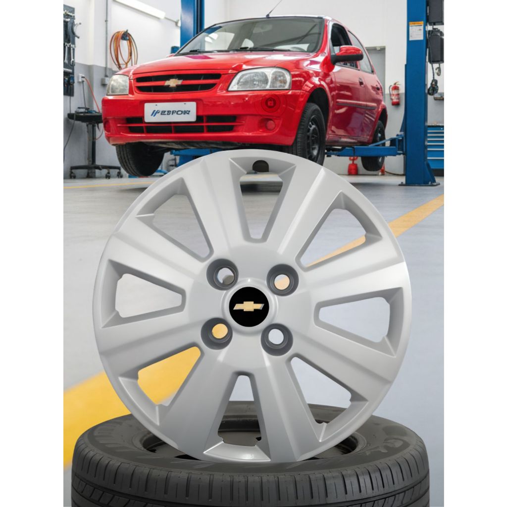 Jogo Calota GM Chevrolet Aro 14 Agile Celta Onix Montana Corsa Prisma Classic Astra Vectra Meriva Sonic Spin Chevette em Oferta na Shopee