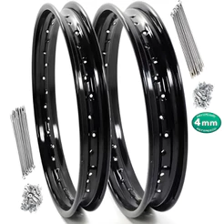 Par Aros Pretos Dianteiro E Traseiro Xtz 250 Lander Raio 4mm