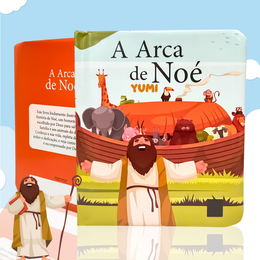 Livro Histórias Da Bíblia - A Arca De Noé Historias Bíblicas Bíblia Infantil Almofadado Folhas Duras Premium em Oferta na Shopee