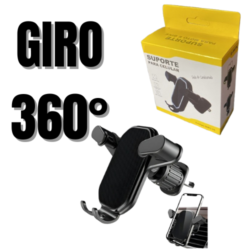 Suporte Profissional De Celular Universal Gancho Com Giro 360° Carro Moto Caminhão