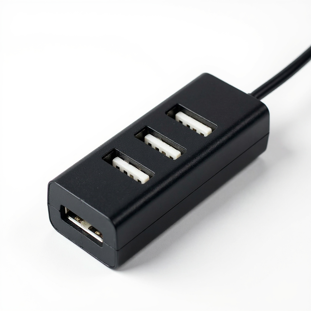 Hub USB 2.0 4 Portas Expansor Multiplicador 15cm Fio Notebook PC Computador Portátil