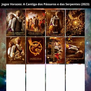 Placa Decorativa MDF (14x20cm ou 20x28cm) Jogos Vorazes: A Cantiga dos Pássaros e das Serpentes (2023) - Quadro Parede & em Oferta na Shopee