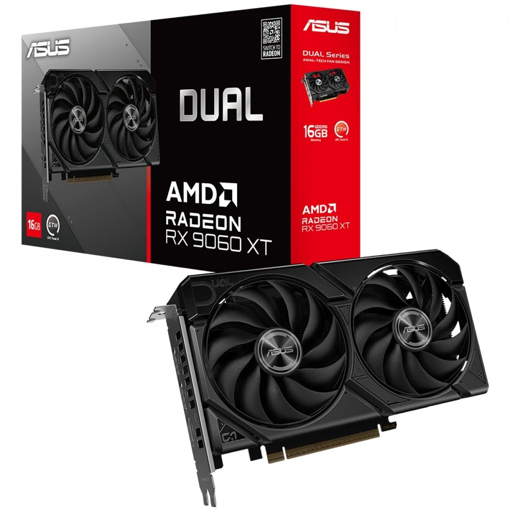 Placa de Video Asus Dual Radeon Rx 9060XT 16gb GDDR6 128 Bits - Dual-Rx9060xt-16g