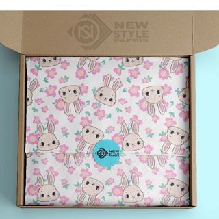 Papel de seda Premium 35x50 cm COELHINHOS, PÁSCOA em Oferta na Shopee