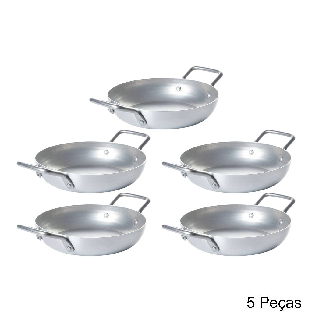 Kit Mini Frigideira Pergaminho Panelinha Pequena N°12 - 220ml ( 5 unidades ) Finger Food