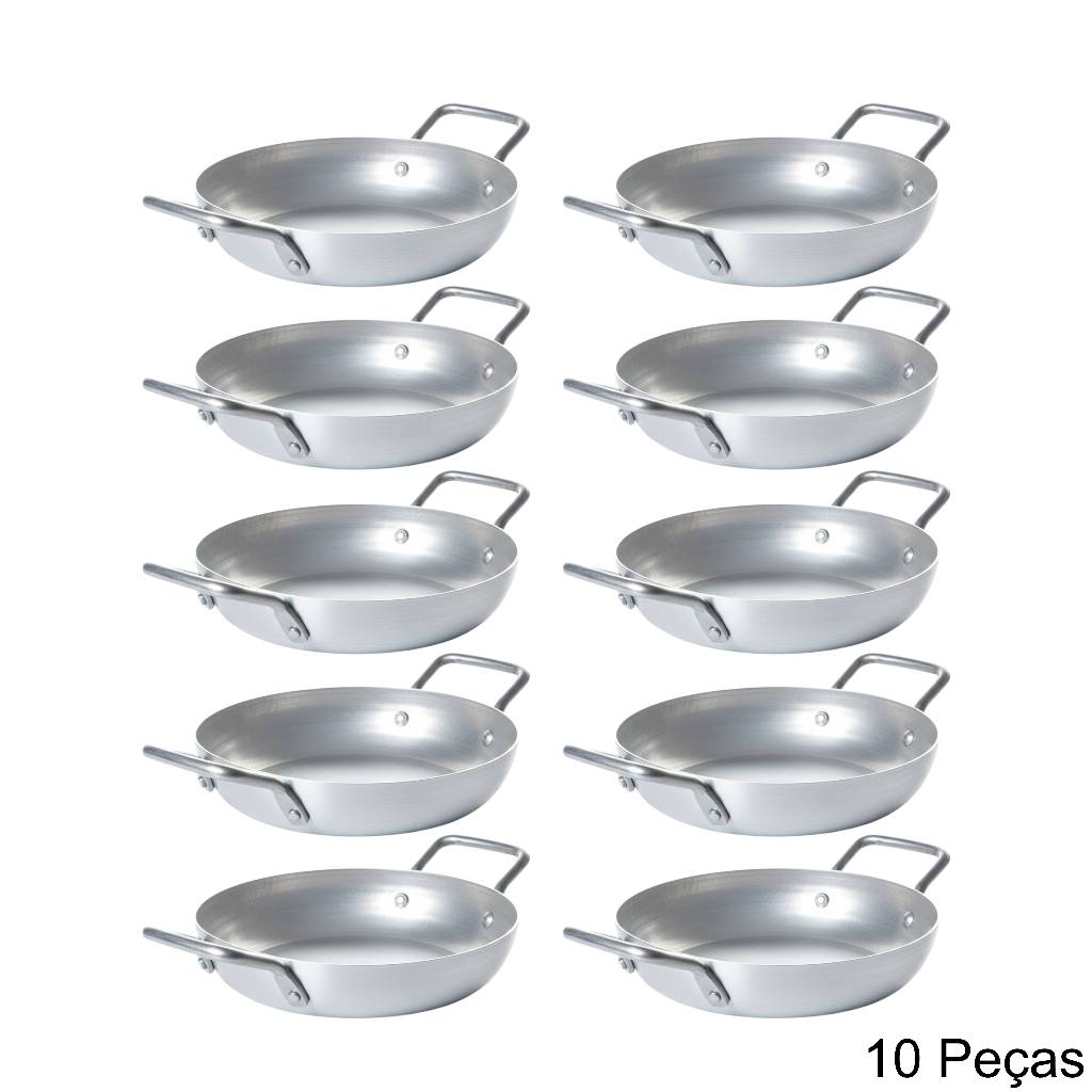 Kit Frigideira Pergaminho Panelinha em Alumínio N°18 - 600ml ( 10 unidades )
