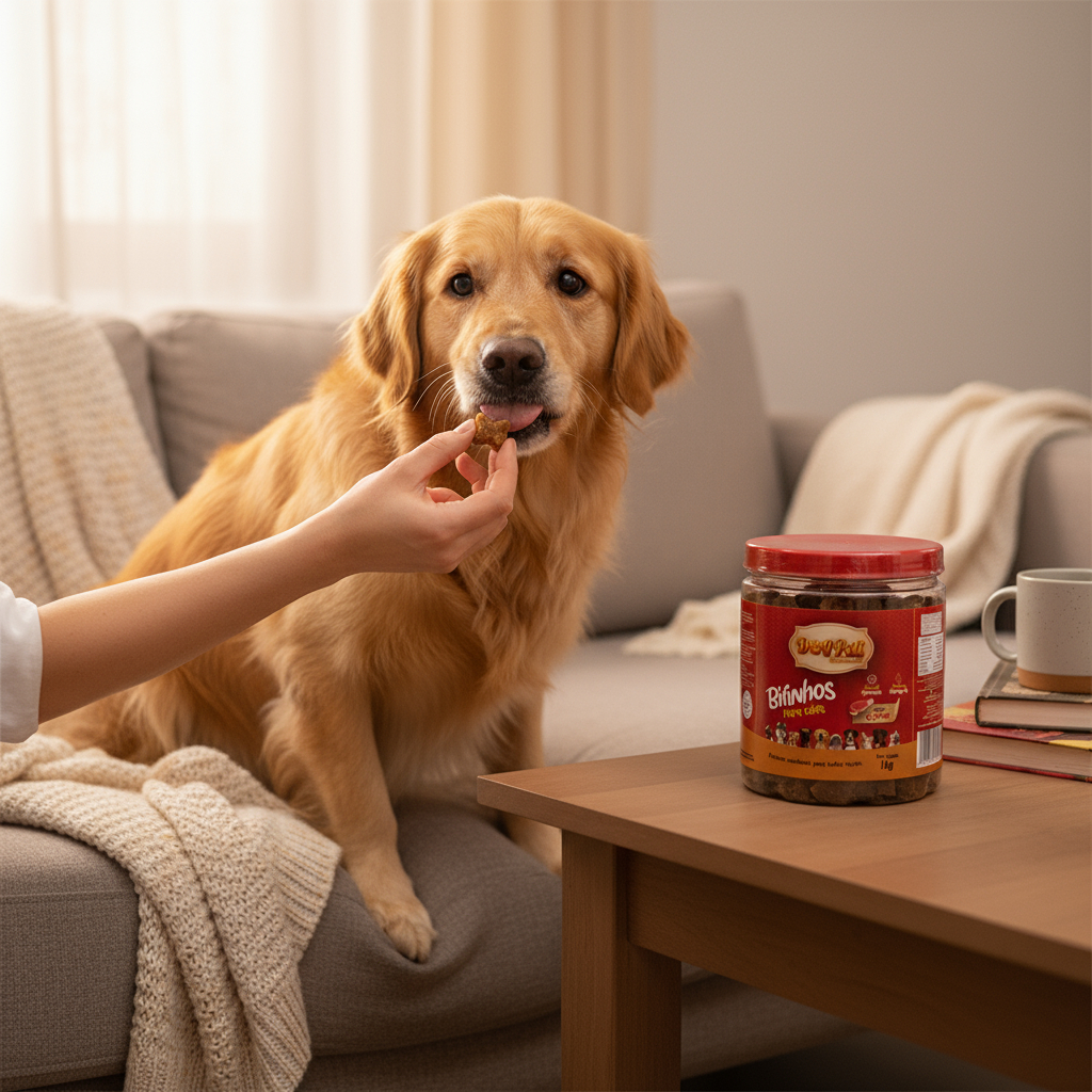 Petisco Para Cães Bifinho Canino Dog Peti 1kg Sabor Carne Recompensa Adestrar Pet Adestramento Cachorros
