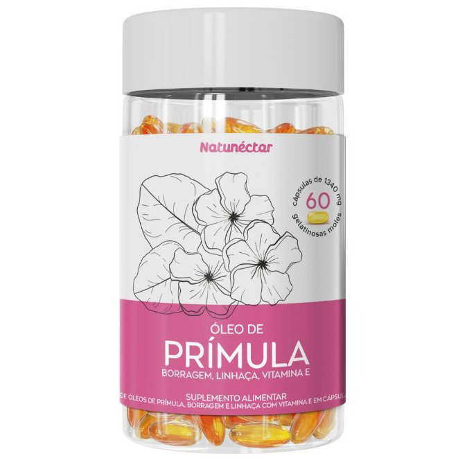 Óleo de Prímula 1340mg 60 Cápsulas -  Natunéctar em Oferta na Shopee