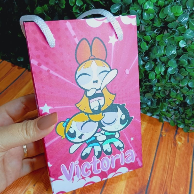 Sacolinha Personalizada Meninas Super Poderosas sacolinha Surpresa Lembrancinha PEGUE E MONTE