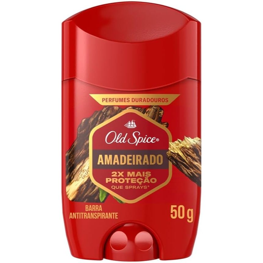 Desodorante Antitranspirante Old Spice Em Barra Amadeirado Com 50g