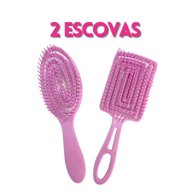 Kit 02 Escova Flexíveis Flex Desembaraçar em Oferta na Shopee