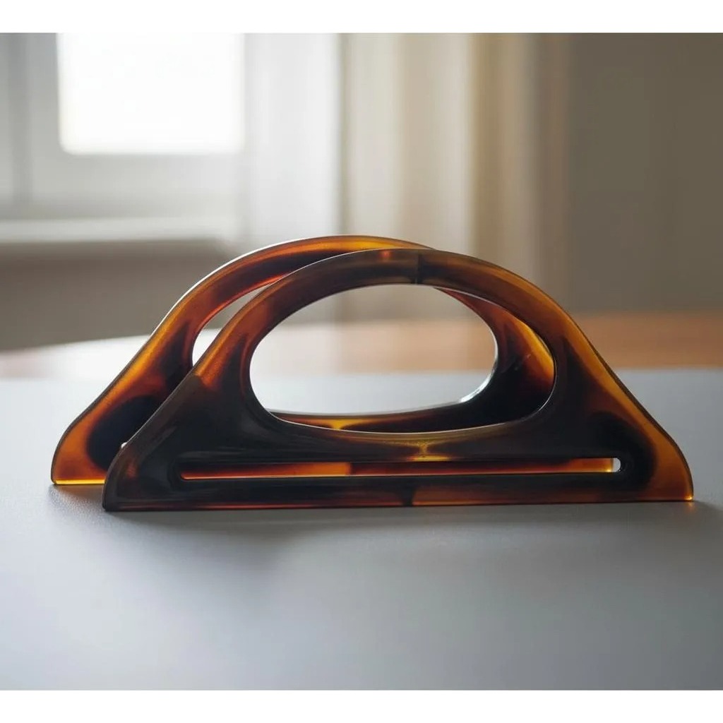 Par Alça De Resina P/ Bolsas Vazada 24cm