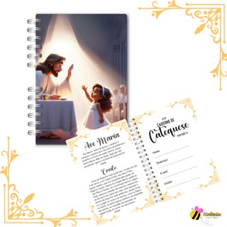 Caderno Catequese Personalizado Feminino em Oferta na Shopee