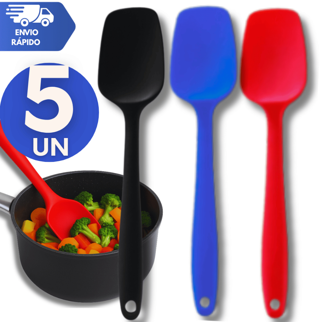 Jogo 4 Espátula de Silicone Premium 27Cm Resistente Alta Temperatura Casa Cozinha Buffet Restaurante Multifuncional em Oferta na Shopee
