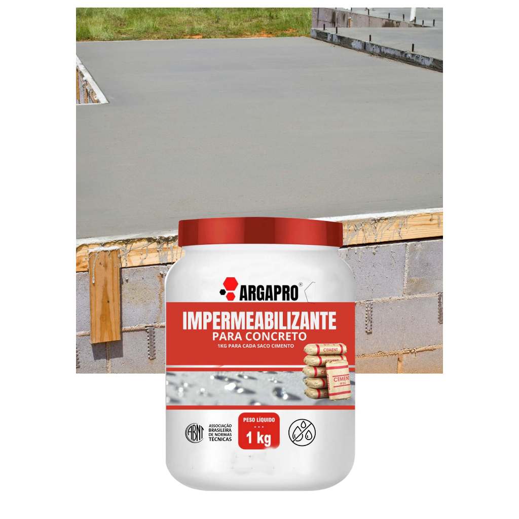 Impermeabilizante aditivo plastificante 50mpa forte industrial para concreto ,massa , lages argapro 1lg