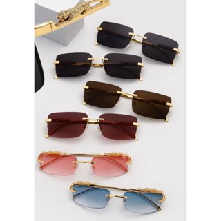 oculos de sol quadrado leopardo proteçao vintage retro uv400 haste flexivel em Oferta na Shopee