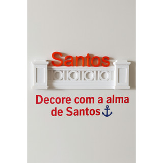 Ímã de Geladeira Mureta de Santos – Souvenir da Orla Santista em PLA Ecológico com Ímã Embutido