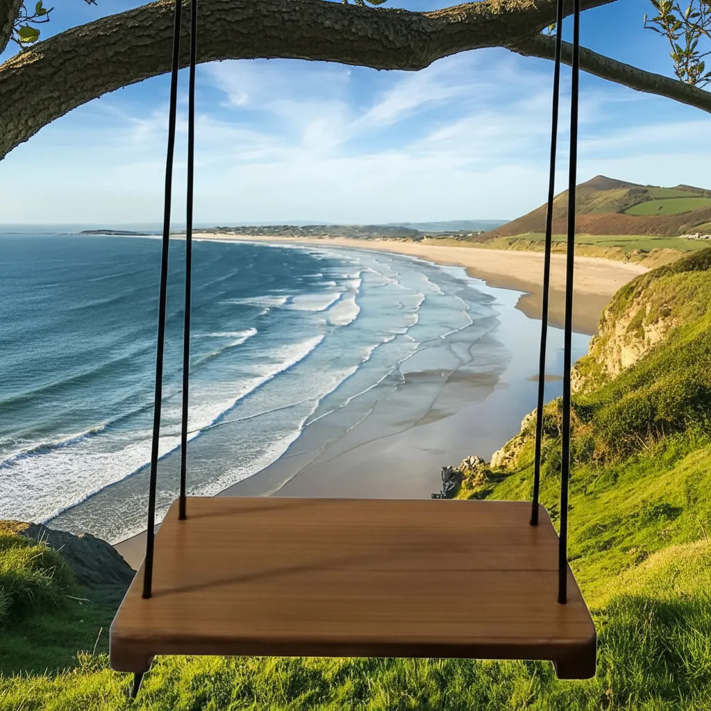 Balanço De Madeira Maciça Reforçada Infantil Adulto 50x25cm em Oferta na Shopee