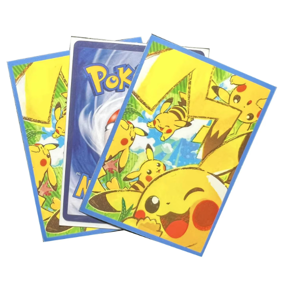 60 pçs Protetor de Cartas Sleeve Personalizado 66x91mm Pokémon Magic TCG 60 Pikachu