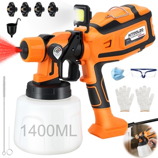 🖌️ Pistola Pintura AITOOLZO 800W Cobre Puro | LED, 3 Modos & Tanque 1400ml C/4 Bicos Desmontáveis em Oferta na Shopee