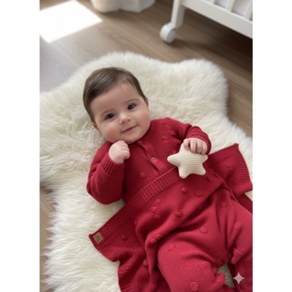 Kit Macacão Manta Cobertor Saìda Maternidade Tricot Bolinhas Menino Menina Bebê Tricô RN Infantil em Oferta na Shopee