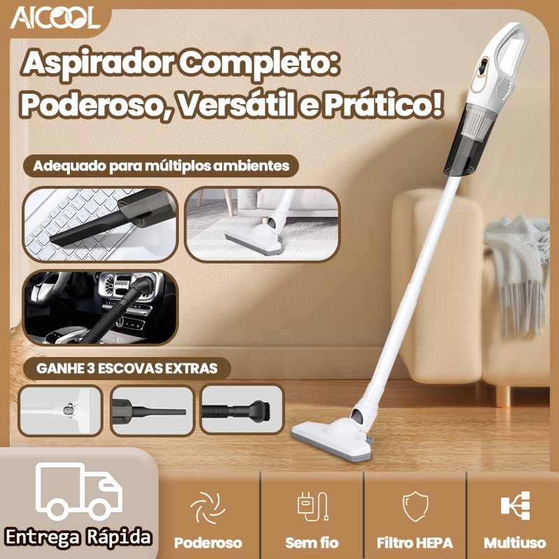 AICOOL Aspirador de pó portátil sem fio Aspirador de pó para carro Aspirador de pó pequeno e potente