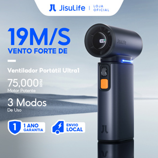 JISULIFE Ventilador Mini Portátil de 3 Modos Recarregável Multi-funcional 9000mAh Potente (Ultra 1) em Oferta na Shopee