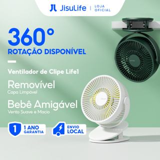 JISULIFE Ventilador de Clipe/Mesa Portátil Silencioso 4000mAh Capa Removível Casa/Escritório(Life1 Plus) em Oferta na Shopee