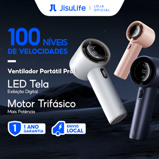 JISULIFE Ventilador Turbo de Mão Portátil 3600mAh USB Recarregável ABS Material com Tela LED (Pro1) em Oferta na Shopee