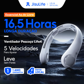 JISULIFE Ventilador de Pescoço Portátil Atualizado Leve Esportivo Antiderrapante 5000mAh (Life4) em Oferta na Shopee
