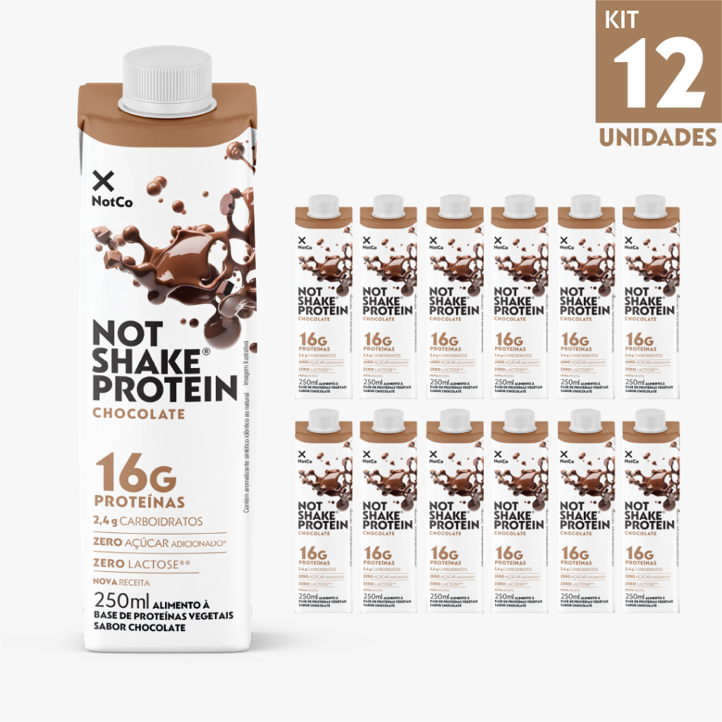 Kit Bebida Proteica NotCo NotShake Protein 16g Chocolate 250ml em Oferta na Shopee