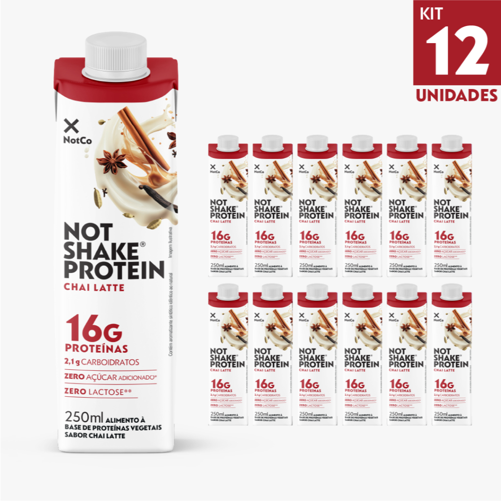Kit Bebida Proteica NotCo NotShake Protein 16g de Proteina Chai Latte 250ml em Oferta na Shopee