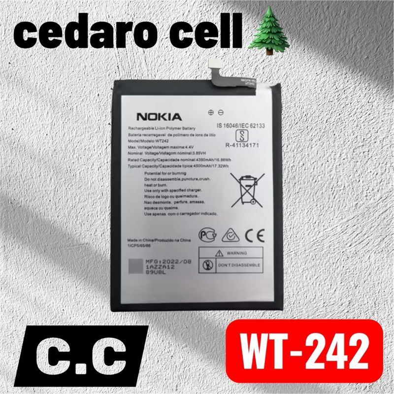BAT COMPATIVEL NOKIA WT-242 (ORG) NOVA COM GARANTIA 90 DIA em Oferta na Shopee
