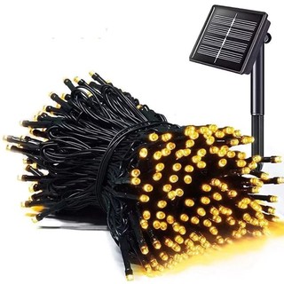 Leds Solar 10M/20M USO EXTERNO Natal Externo Fixo E 8 Funções Prova D'água Cordão Luzes