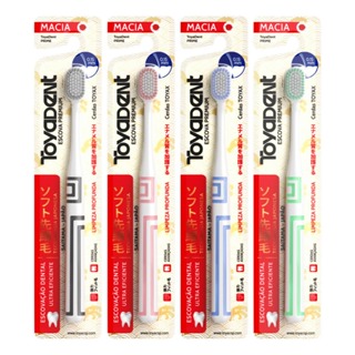 TOYADENT Escova Dental  Premium 4 Cores, Cerda 0.15mm - Família em Oferta na Shopee