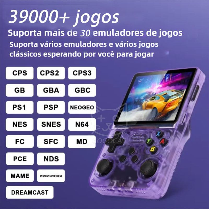 Console Retrô R36S 128GB, Sistema Arkos Linux, Tela 3.5 Polegadas, Compatível for PS1/N64/MAME — imagem 2 de 2