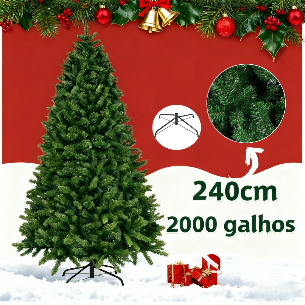 Árvore de Natal Super Cheia Grande Luxo Decoração de Natal Pinheiro Verde KAYOOSI