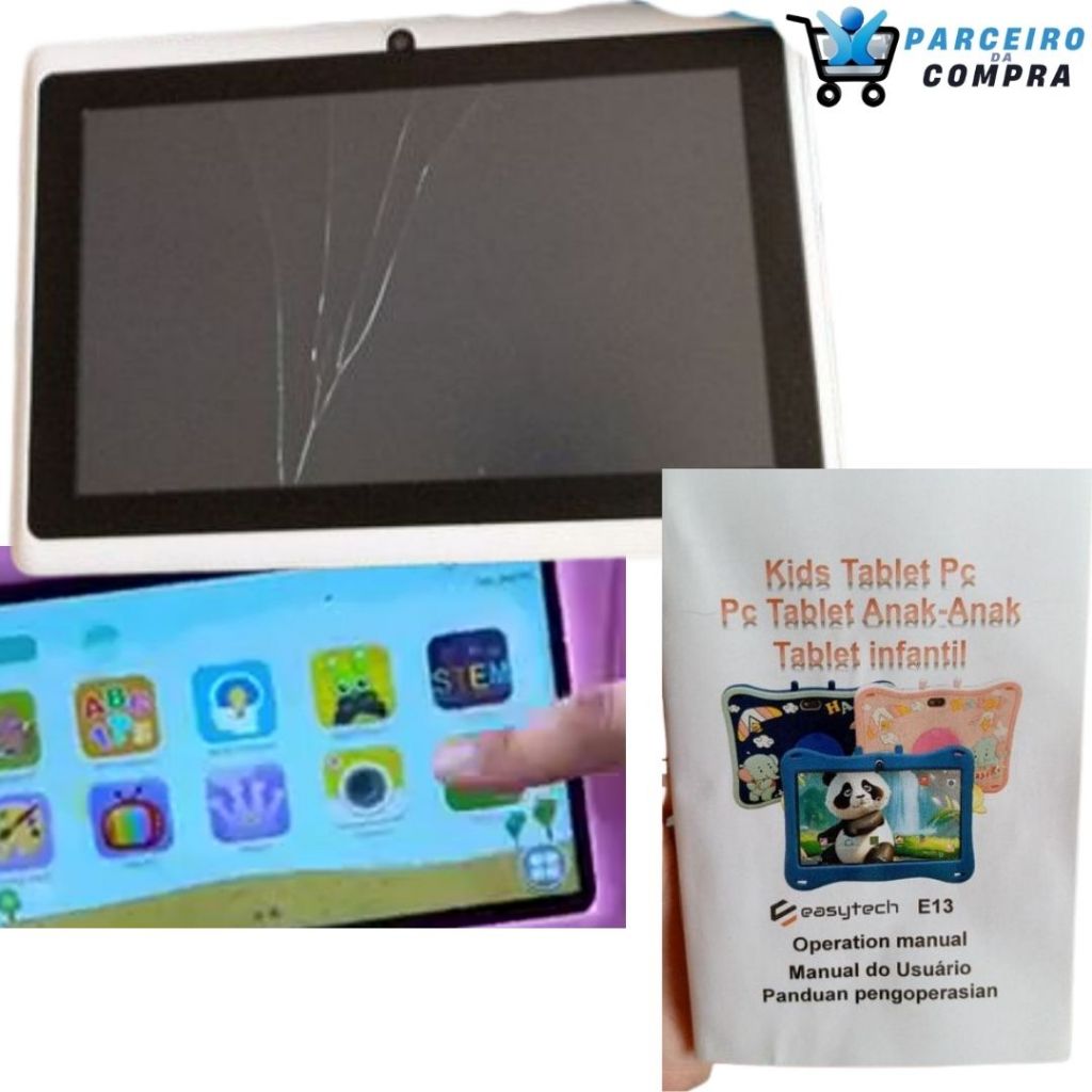 Tela Touch Vidro Kids Tablet Pc I Antil da Marca Easytech, Modelo E13