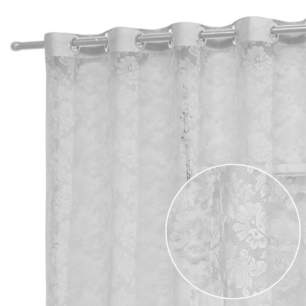 Cortina de Renda 4,00 x 2,50 Sem Forro Grande